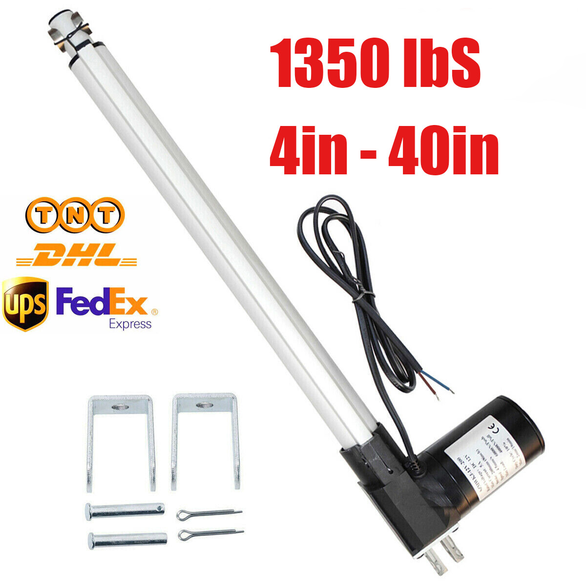 6000N Linear Actuator 4"~40" Stroke DC 12V Electric Motor Heavy Duty 4mm/s US