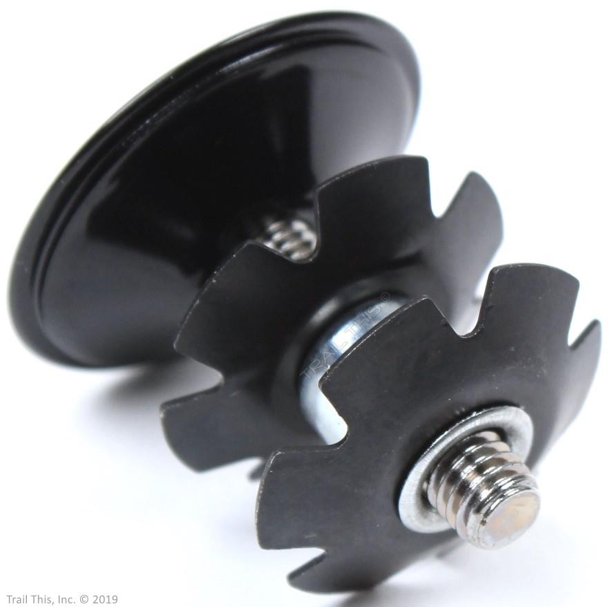 FSA 1-1/8" Threadless Alloy Bicycle Headset Top Cap with Bolt & Star Nut - Black