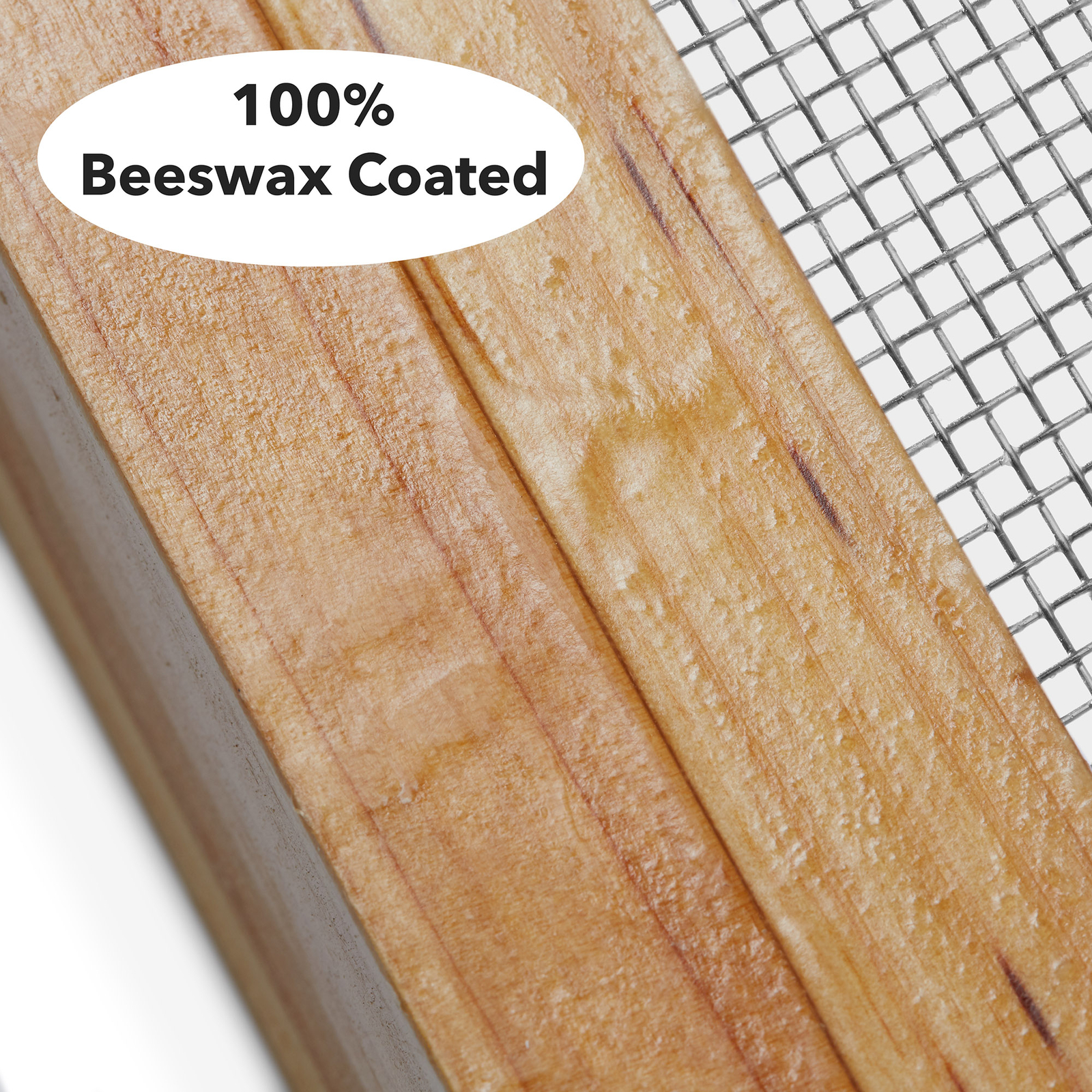 Bottom Board for Bee Hive, 100% Beeswax, Stainless Steel Mesh for 10 Frame Hive