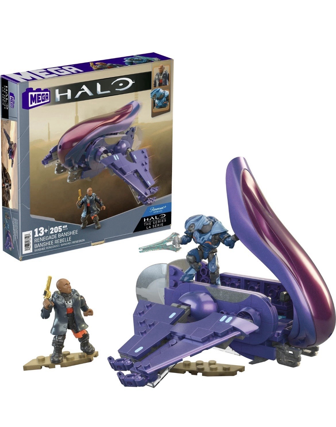 Mega Halo Renegade Banshee Building Set 205 Piece Soren-Elite Minor Mini Figures