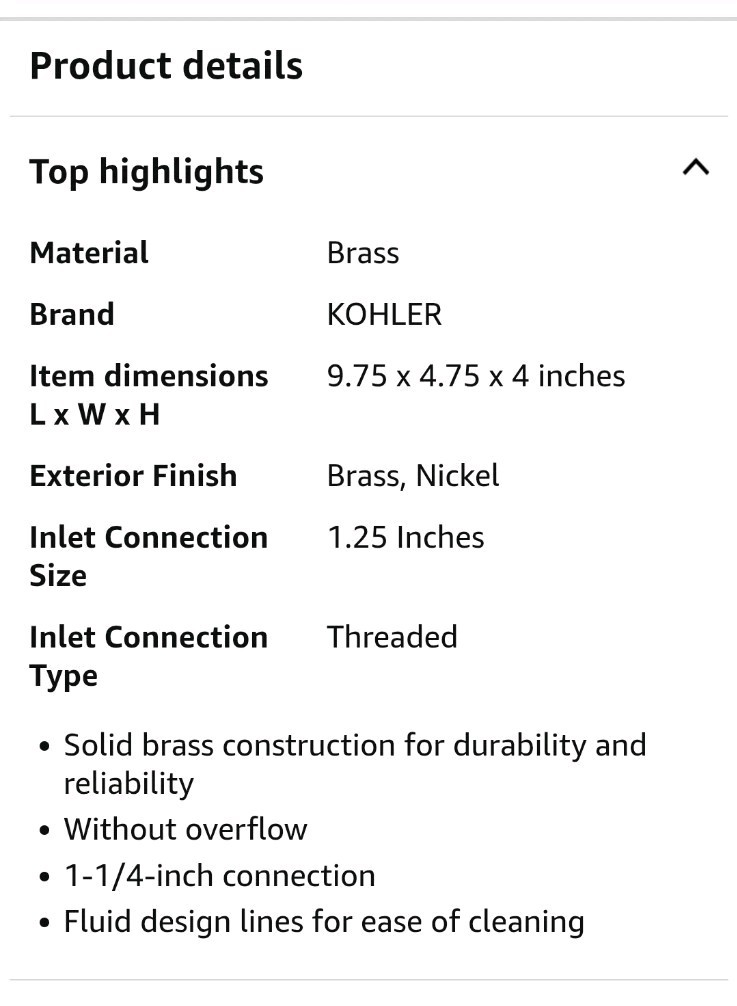 Kohler® 7124-A-BN Pop-Up Clicker Drain With Overflow Vibrant® Brushed Nickel