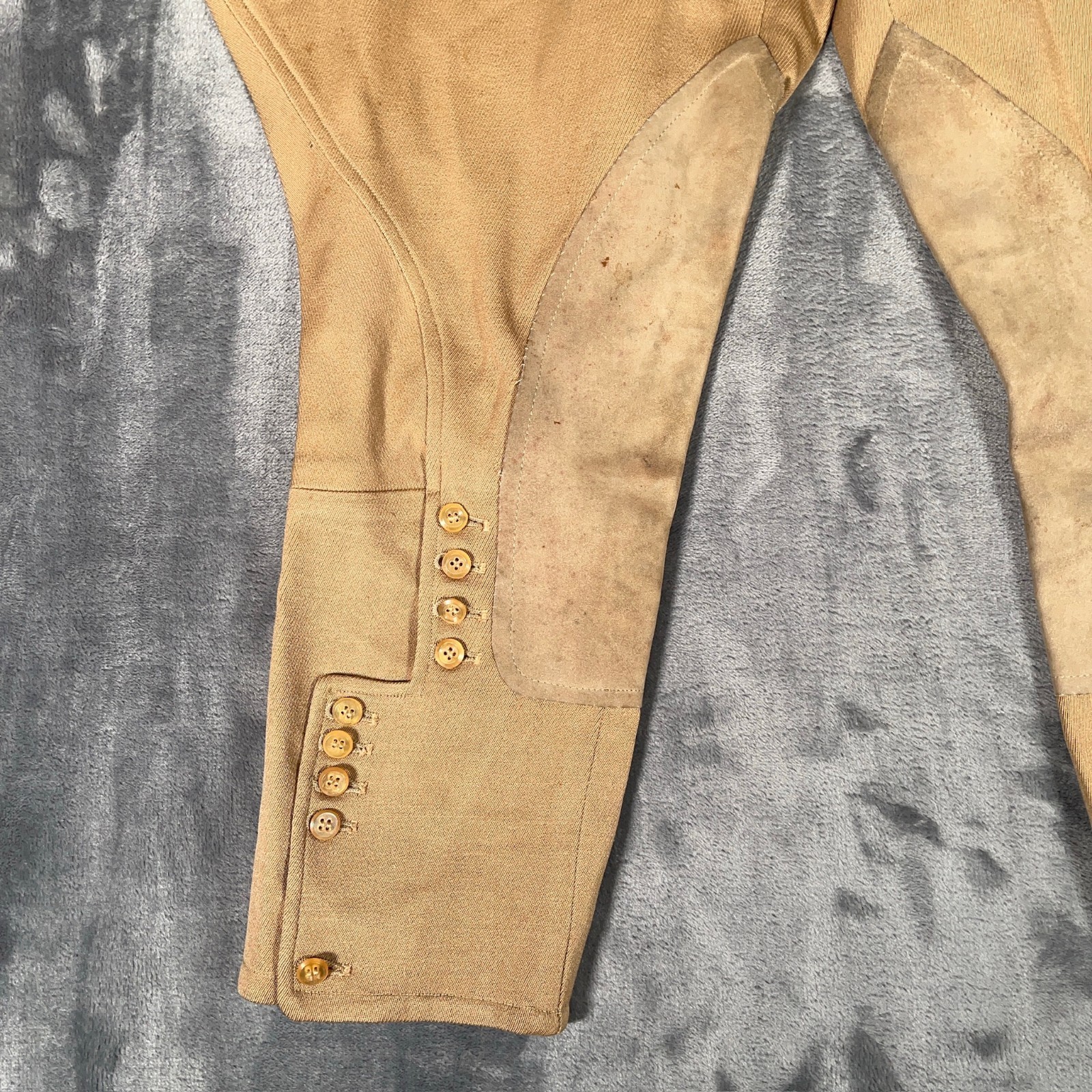 Vintage US Military Cotton Riding Breeches Cavalry Jodhpurs Leather 1910-1930