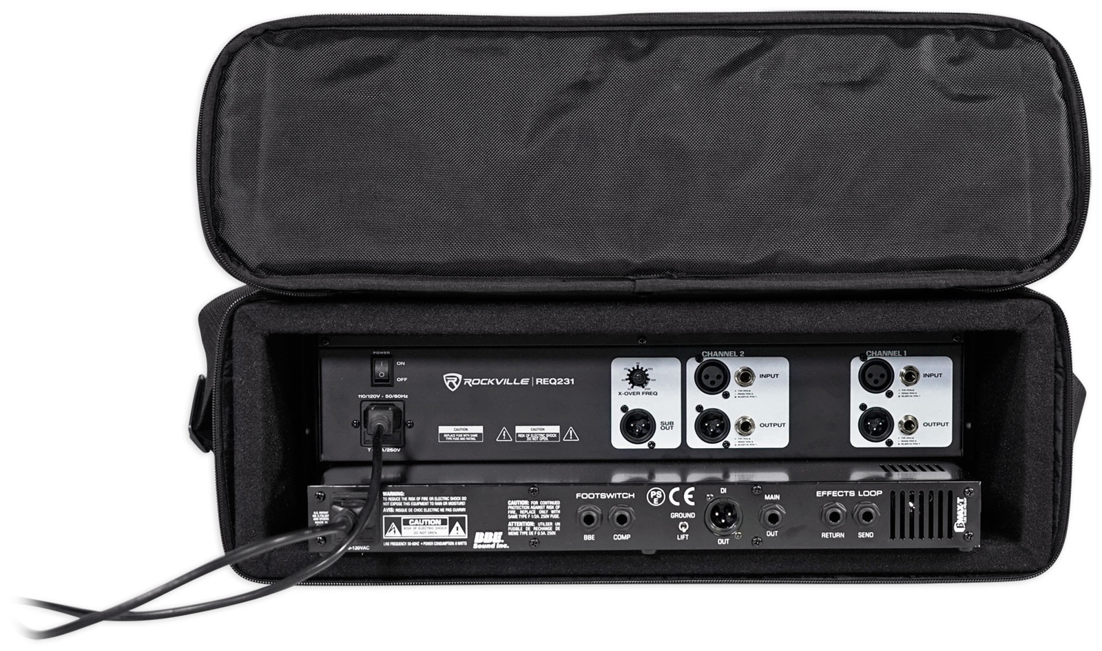 Rockville RRB30 3U Rack Bag Double-Sided Case with 12" Depth + Shoulder Strap