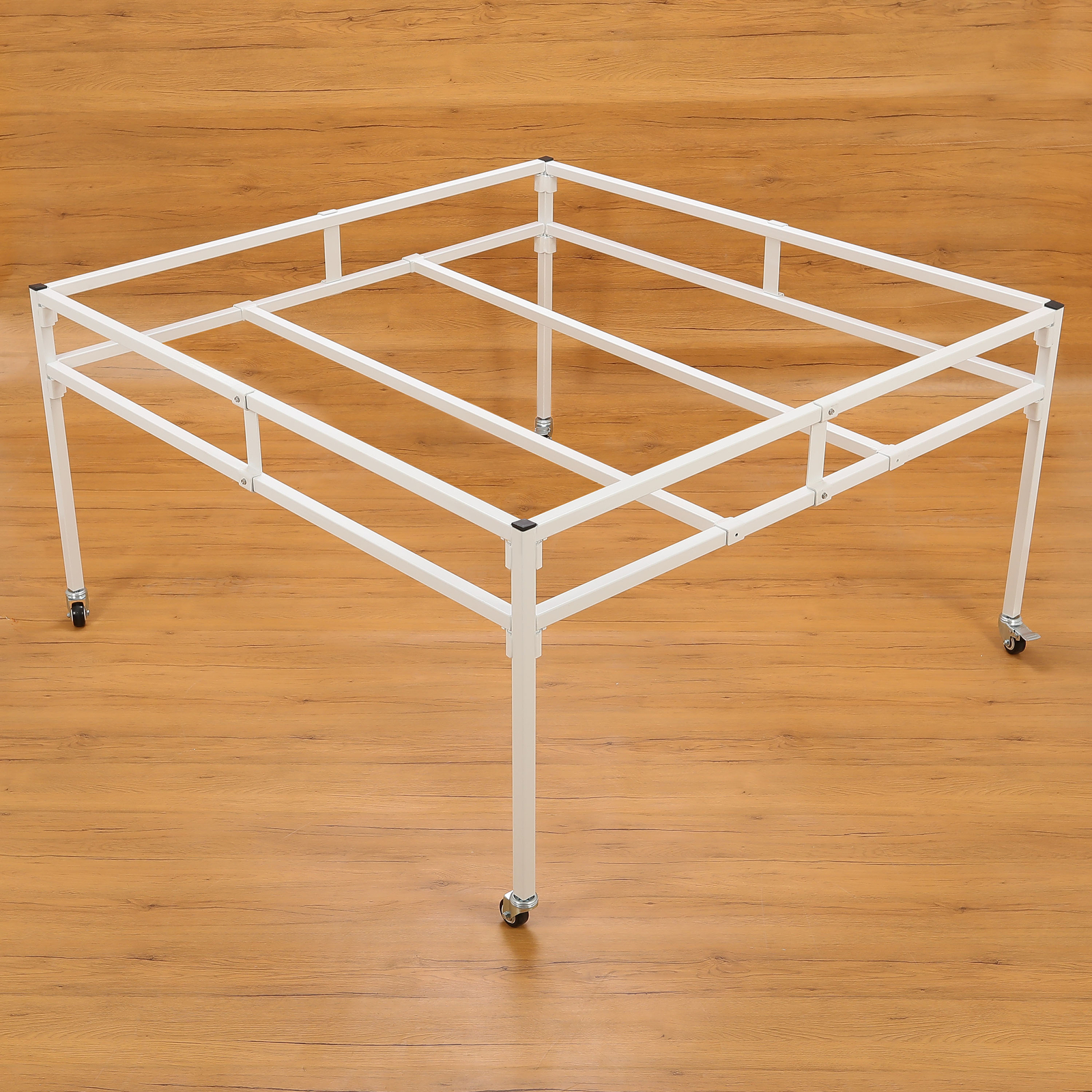 White Rolling Flood Table Stand Hydroponic Germination Trays Plants 4'x8', 4'x4'