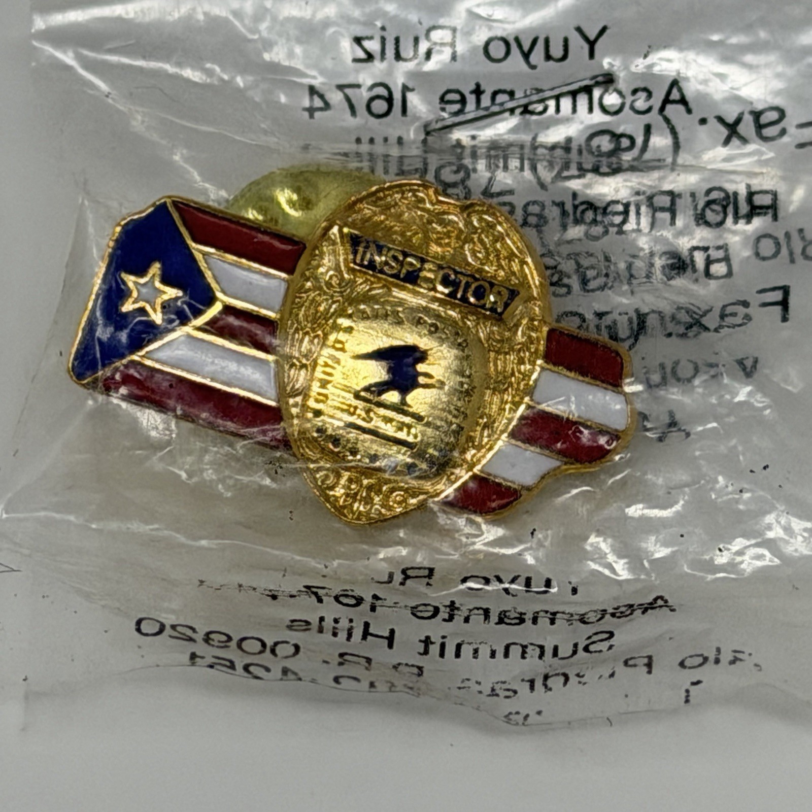 USPS Postal Inspector Service Pin Puerto Rico Flag