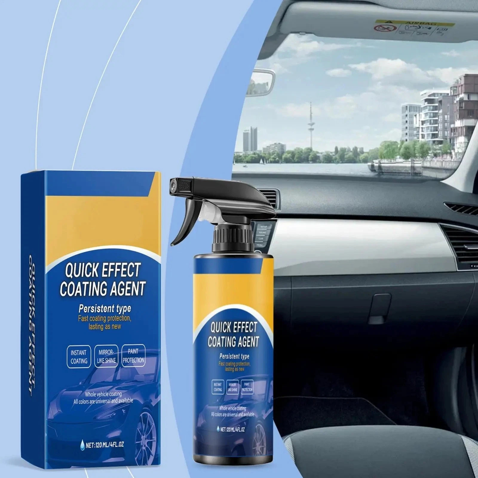 Car Coating Spray,Quick Effect Coating Agent,Car Scratch Wax Polish Spray Liquid