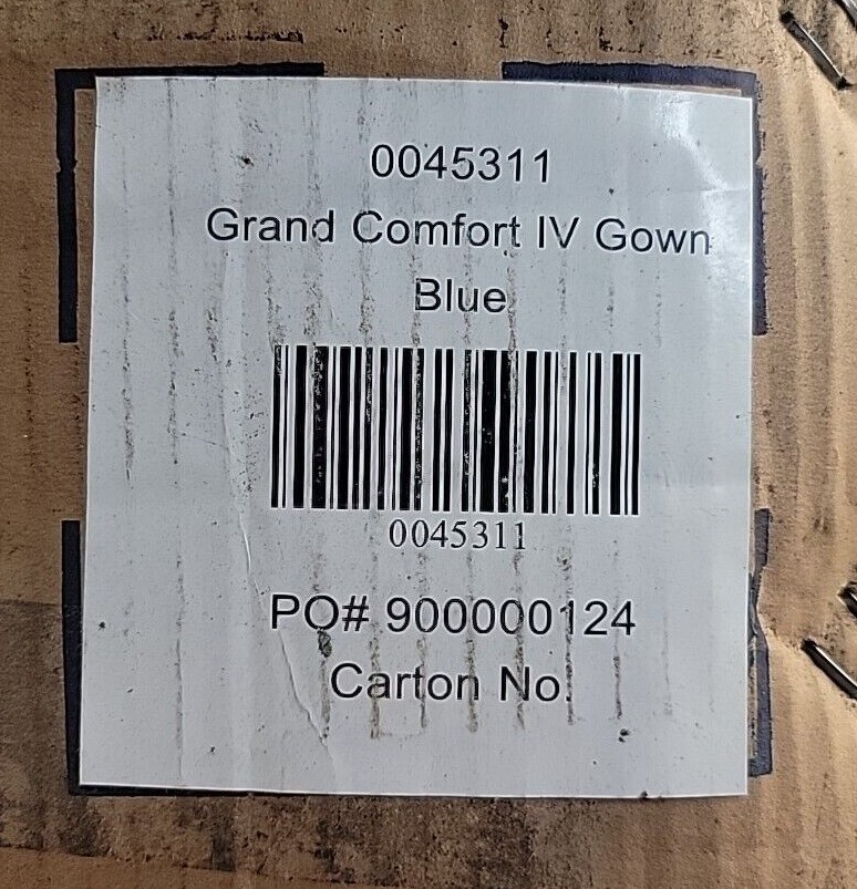 1 DZ or 5 DZ Patient Hospital IV Gown Telemetry Pocket 50” Length 68” Sweep