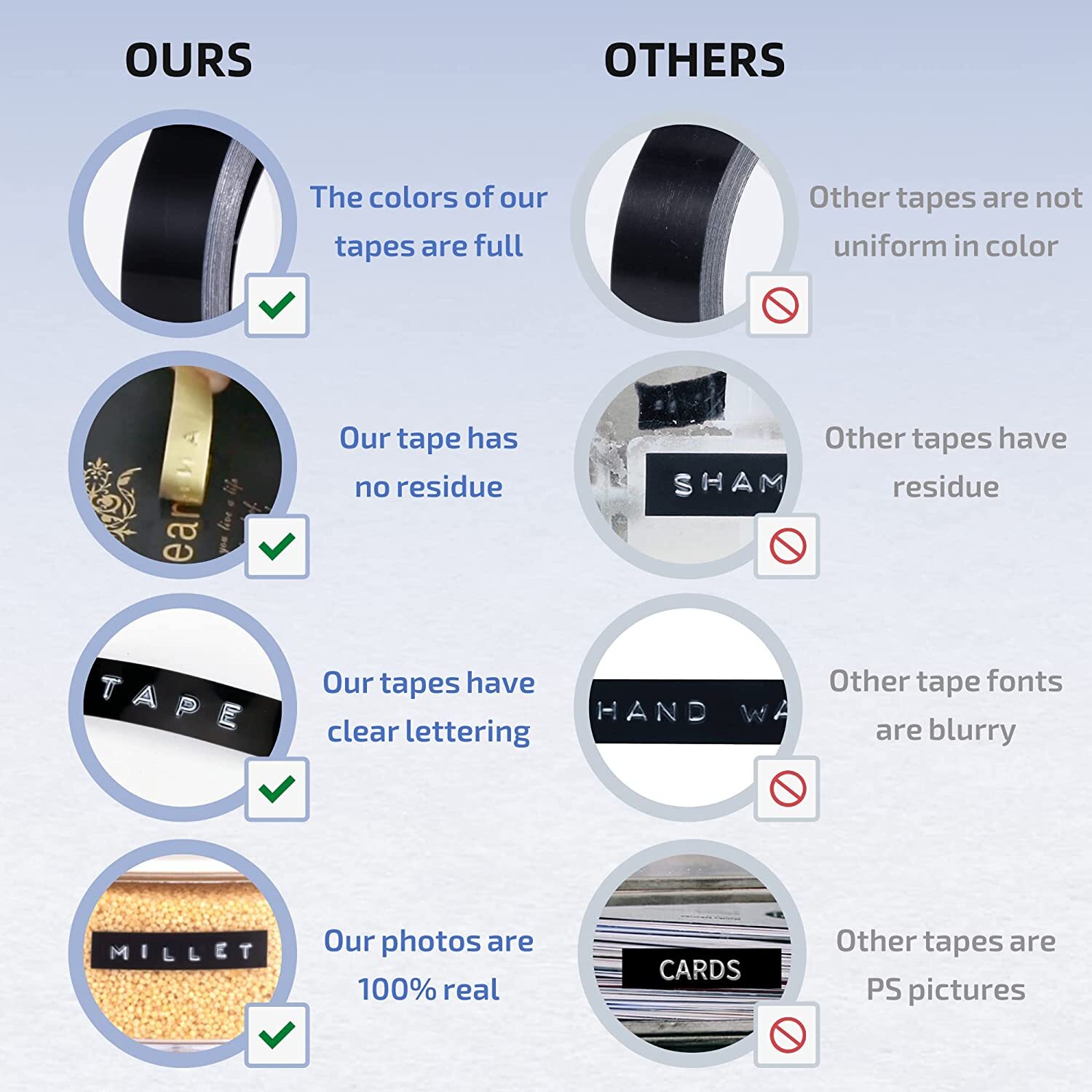 3D Plastic Embossing Label Tape Refill 9mm for DYMO 12965 1610 Motex Label Maker