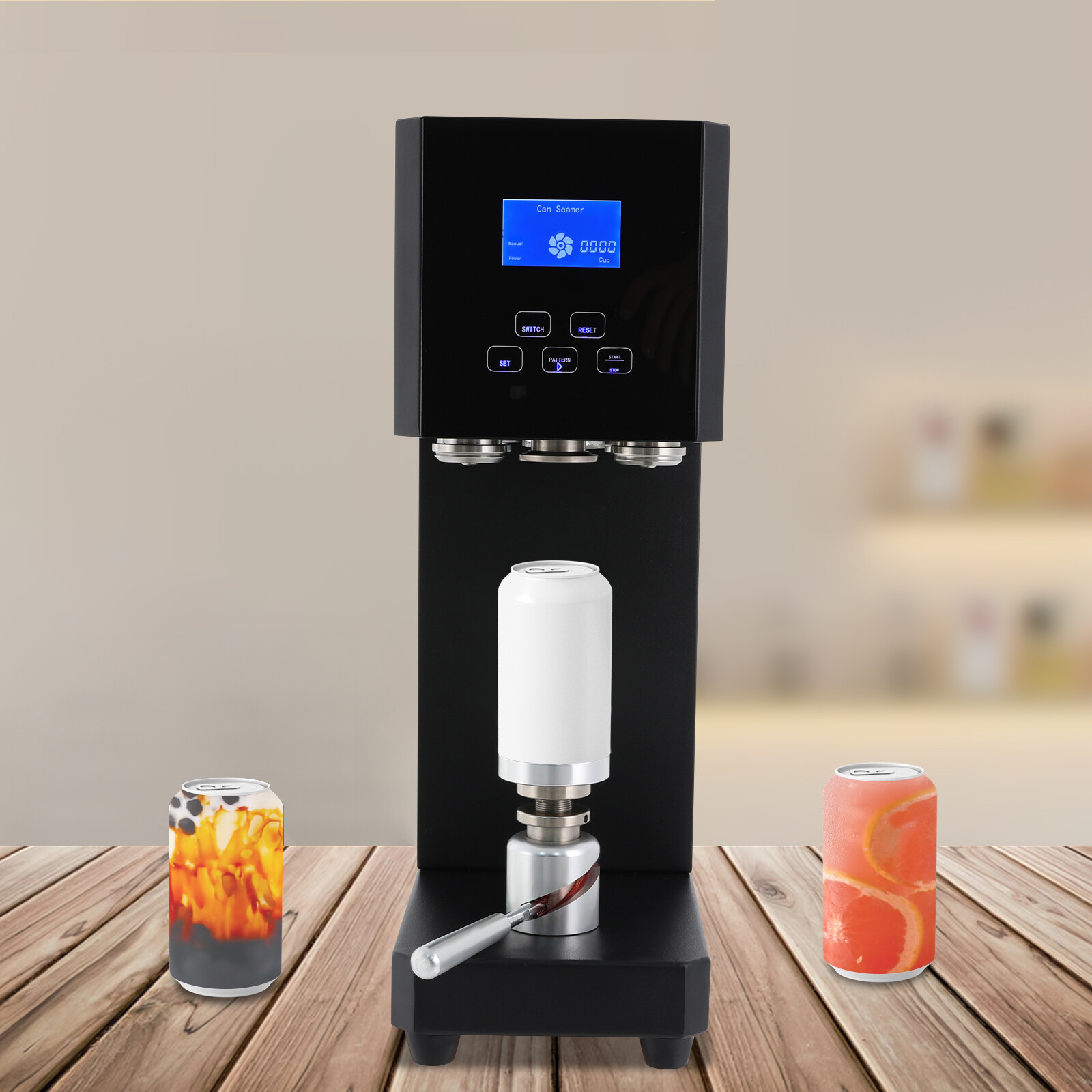 Semi Automatic Pop Can Sealing Machine Cola Can Sealer Container Plastic Bottles