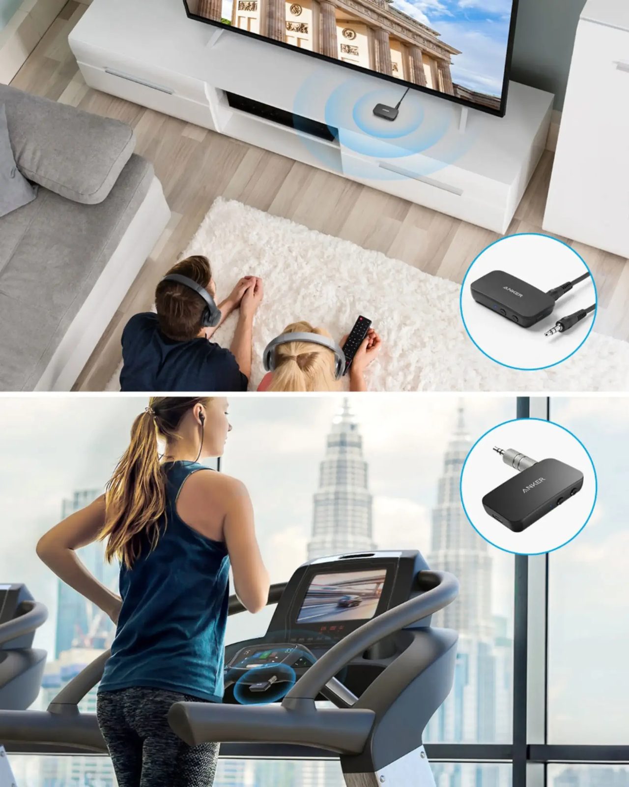 Anker - Soundsync Portable Bluetooth Transmitter with 10H Battery - Black