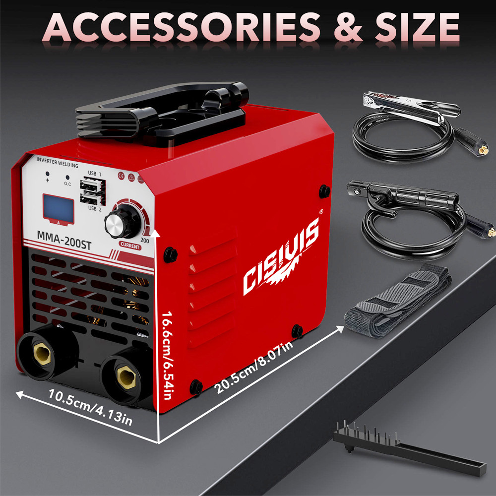 200A Stick Welder, 110V Portable ARC Welding Machine with Digital Display & IGBT