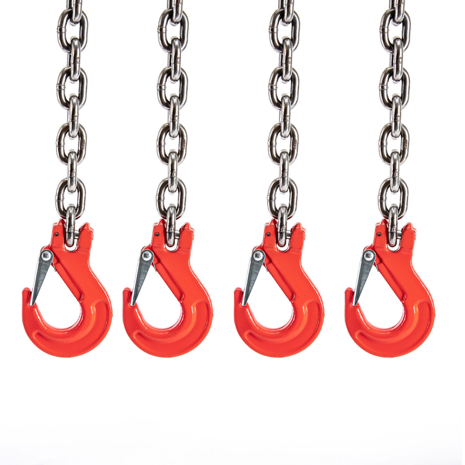 5Ton Chain Sling 5/16" in 4 Legs with Sling Hooks G80 Lifting Chain Sling Red