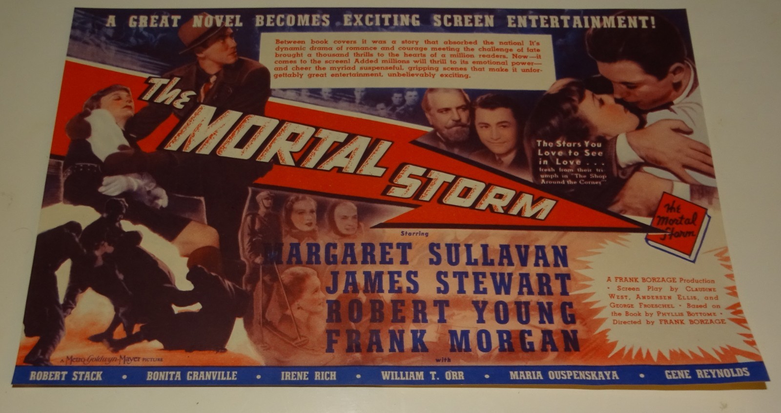 1940 THE MORTAL STORM Exhibitor Manual & Mini-Poster (Herald) James Stewart, etc