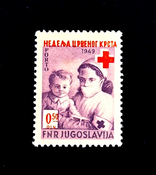 YUGOSLAVIA Stamp - 1949 Red Cross Week Charity Tax Sn RAJ4 r37 POG