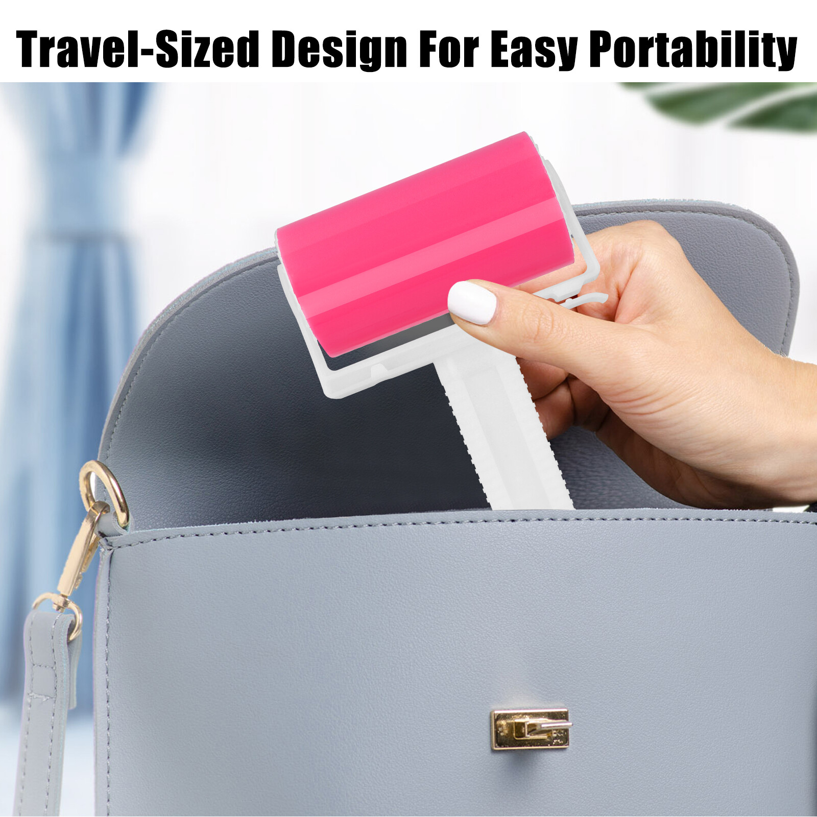 2Pcs Sticky Lint Roller Washable Reusable Hair Remover Portable For Pets Clothes