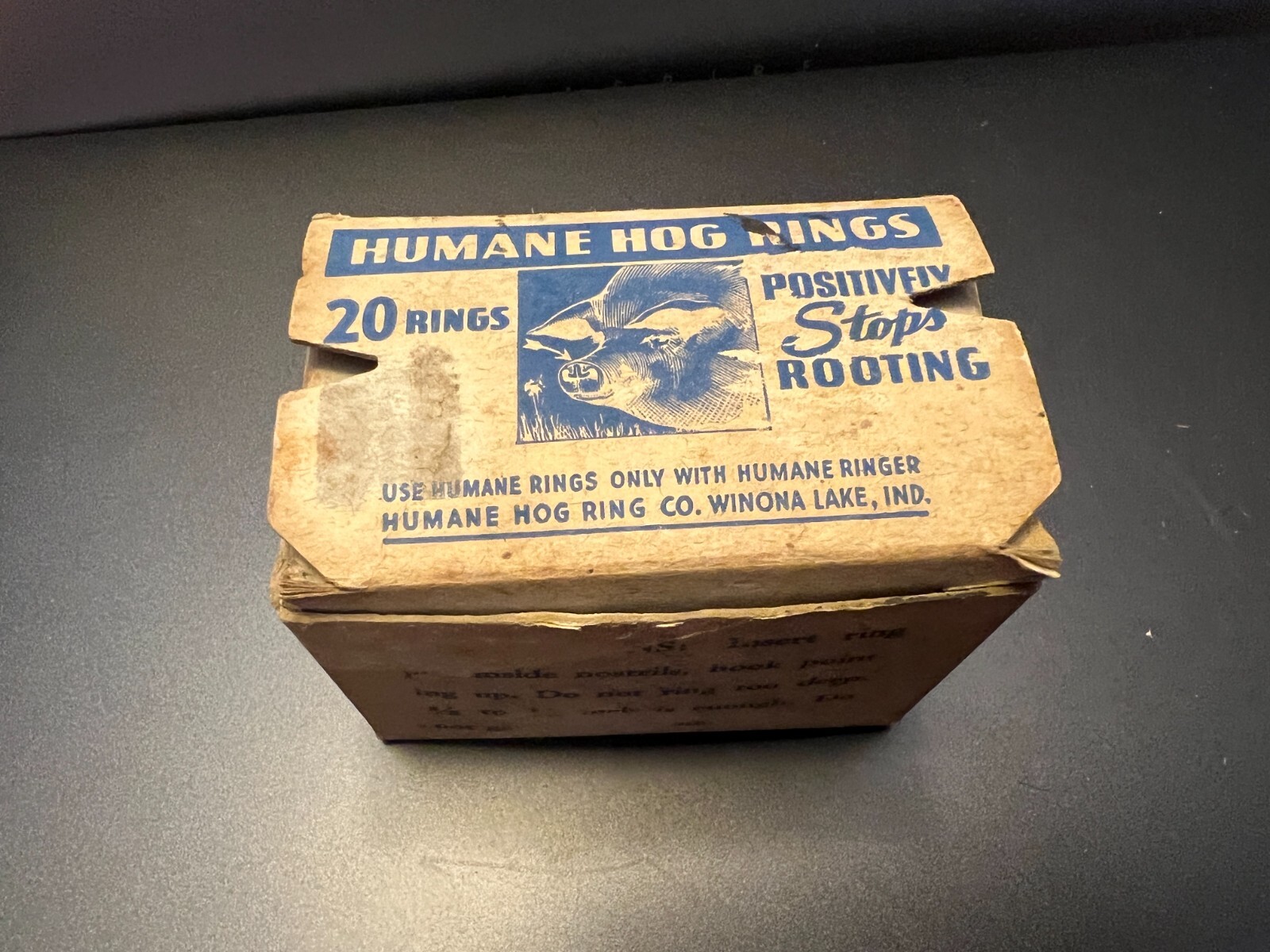 Vintage advertsing Humane Hog Rings (9 Rings) Humane Hog Ring Co.