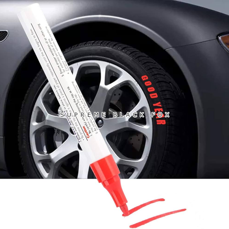 Red Waterproof Permanent Paint Marker Pen Car Tyre Tire Tread Rubber Metal