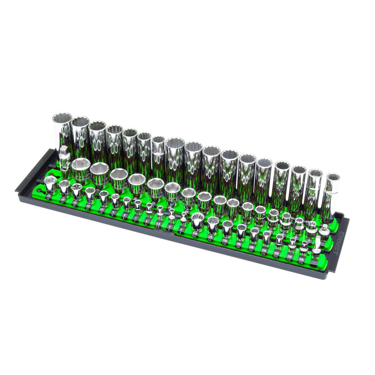 Ernst Mfg. 3 Rail Twist Lock Socket Boss 18", Green - 1/4", 3/8" & 1/2"