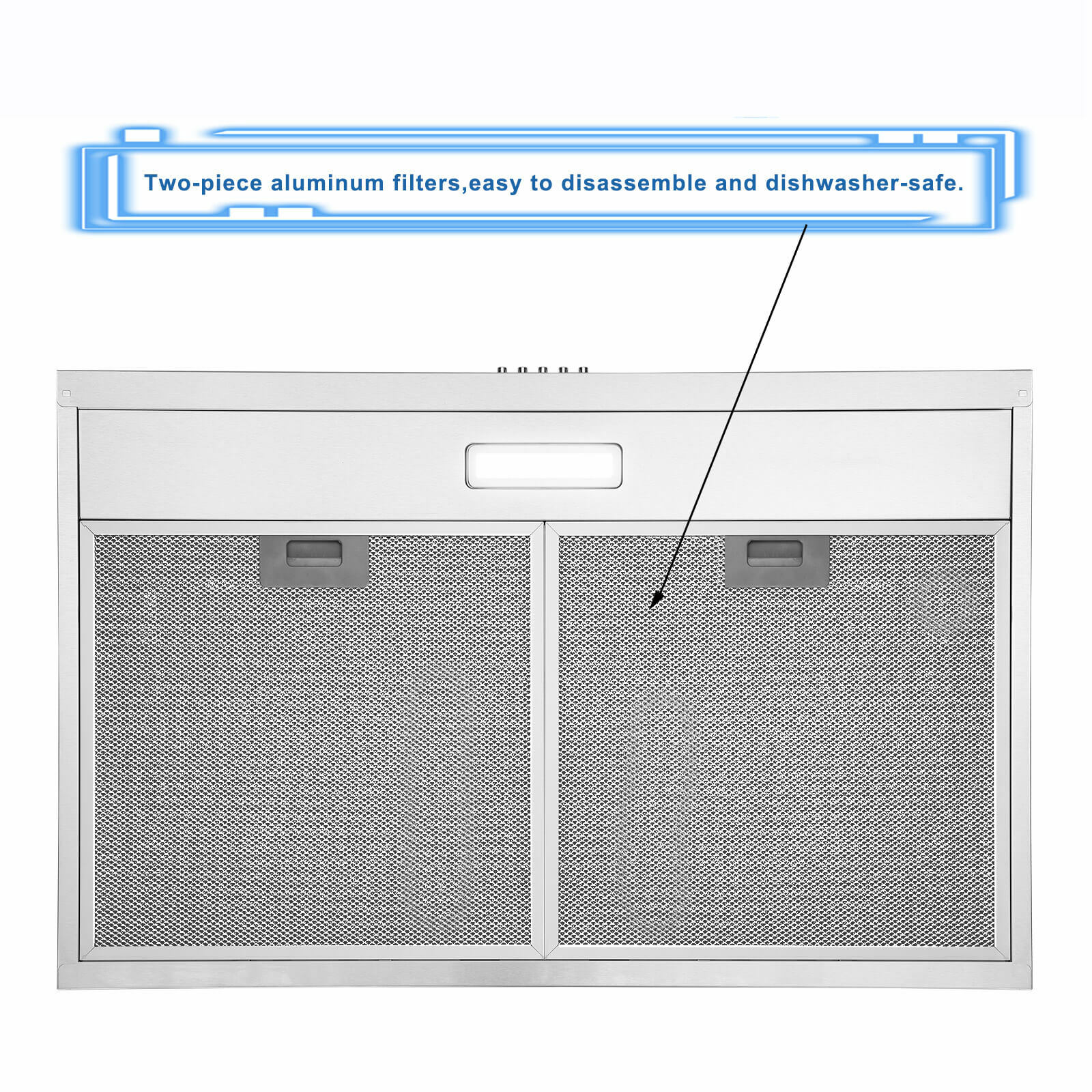 Kitchen Range Hood 30 inch Under Cabinet Cook Vent 230CFM Fan Ducted/Ductless