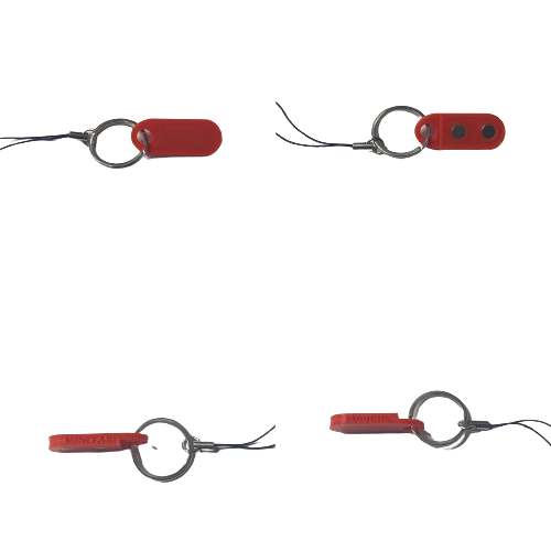 Minelab Equinox 900 charging port magnetic cover with lanyard.