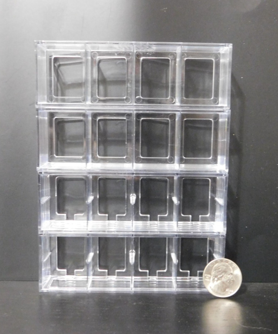 1 Funko Bitty POP! 4 Slot Stackabe Display Case Original Version, No tabs