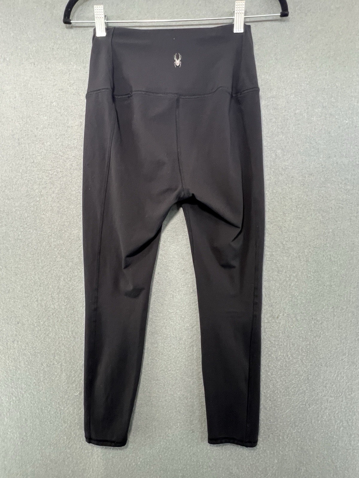 Spyder Active Cropped Leggings S Black High Waist Gym Running Capri Zip