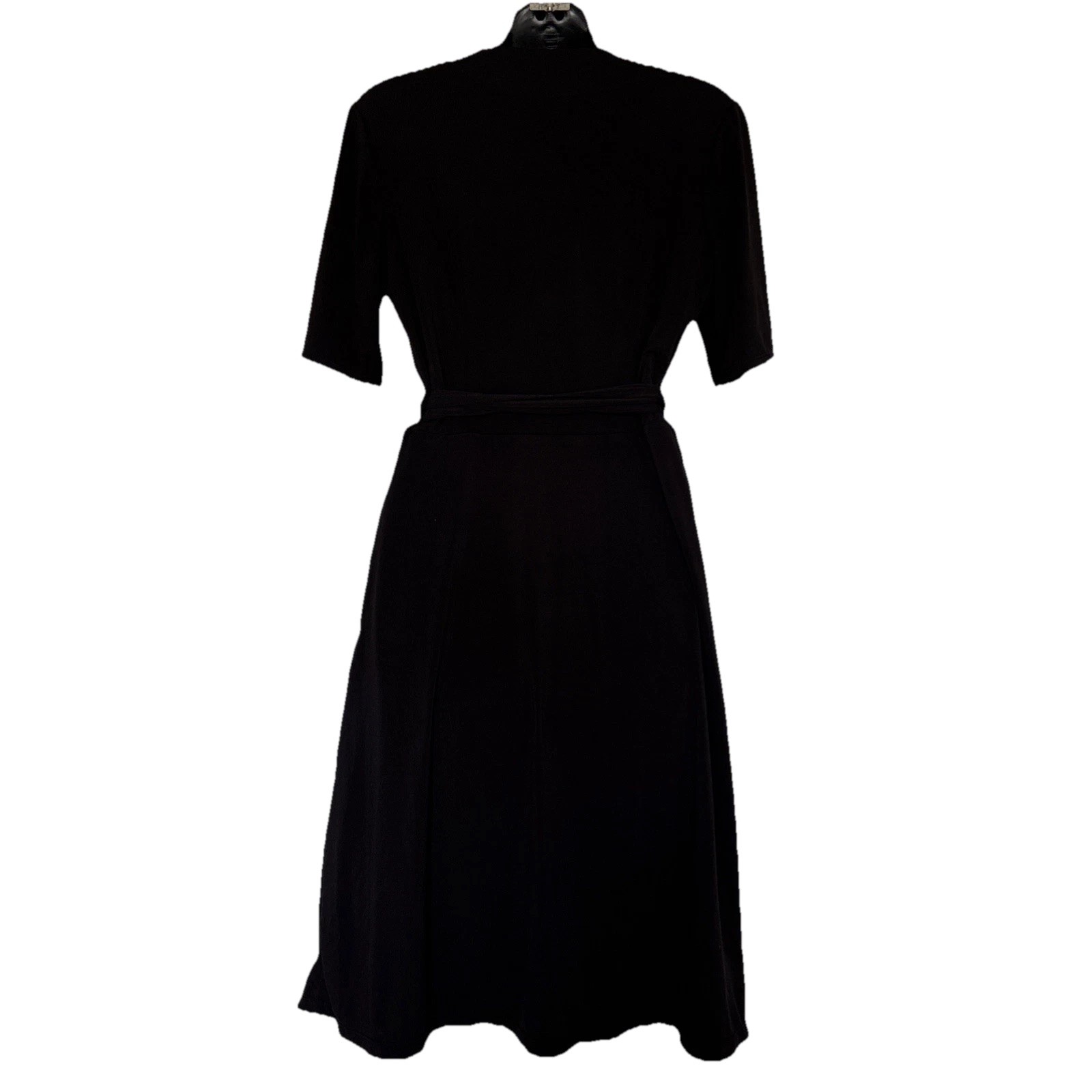 Edwards Point Grey Ladies Wrap Dress Sm Black Hospitality Uniform Recycled Poly