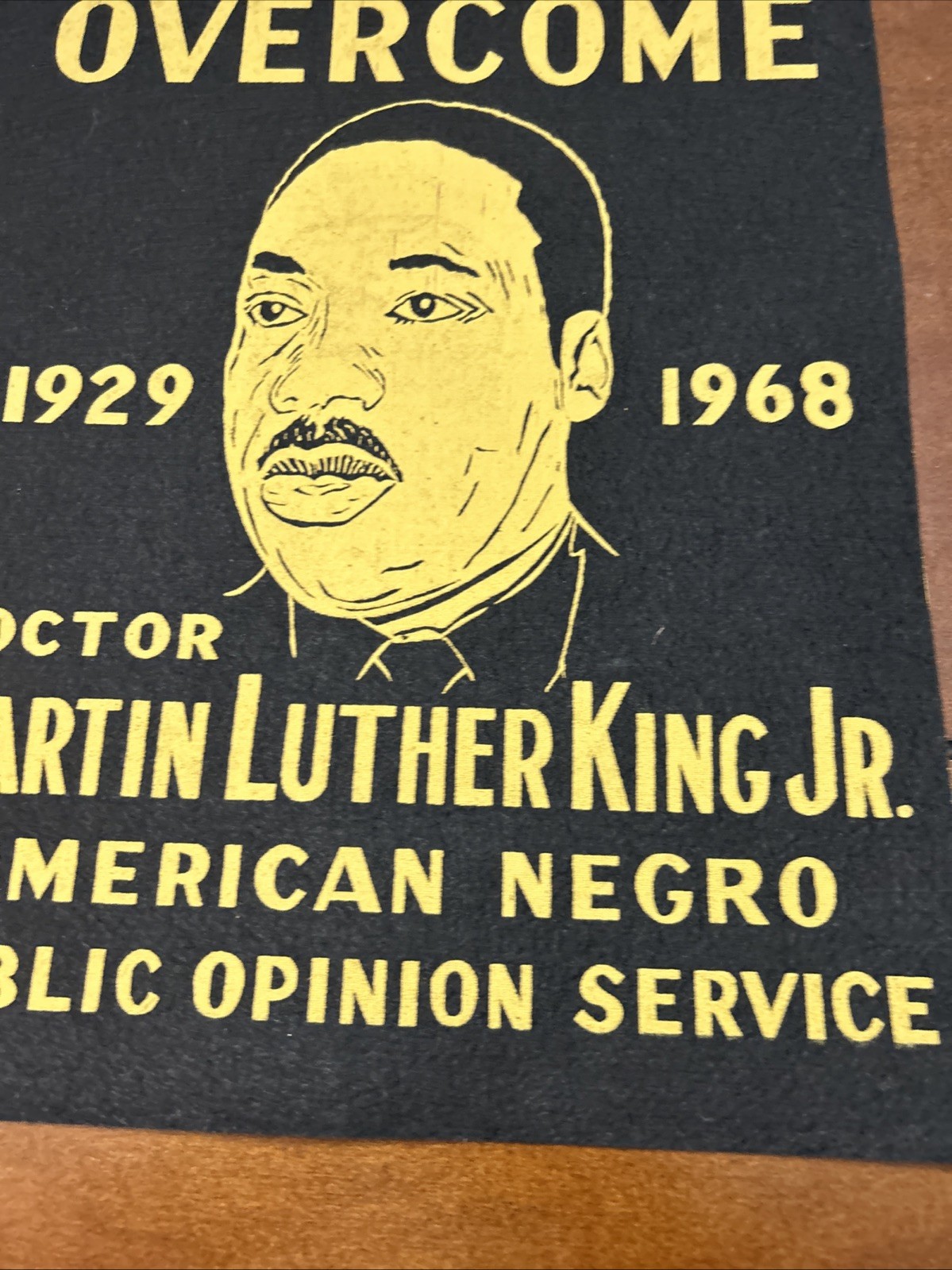 1963 John F Kennedy JFK 1968 Martin King Luther Memorial Felt Banner ORIGINAL