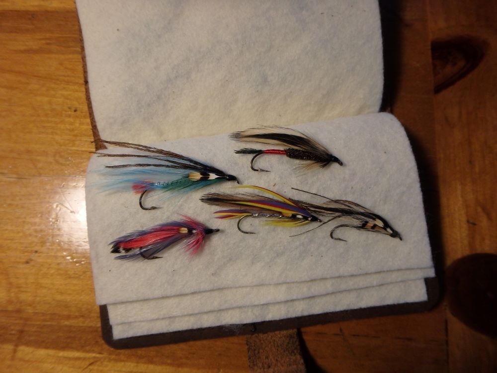 WAXED BISON BUFFALO Leather Fly Wallet - Fly Book, USA MADE FREE SHIPPING