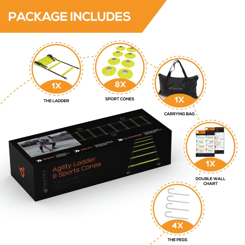 Mantra Sports Agility Ladder & Sports Cones Set Unused in Box