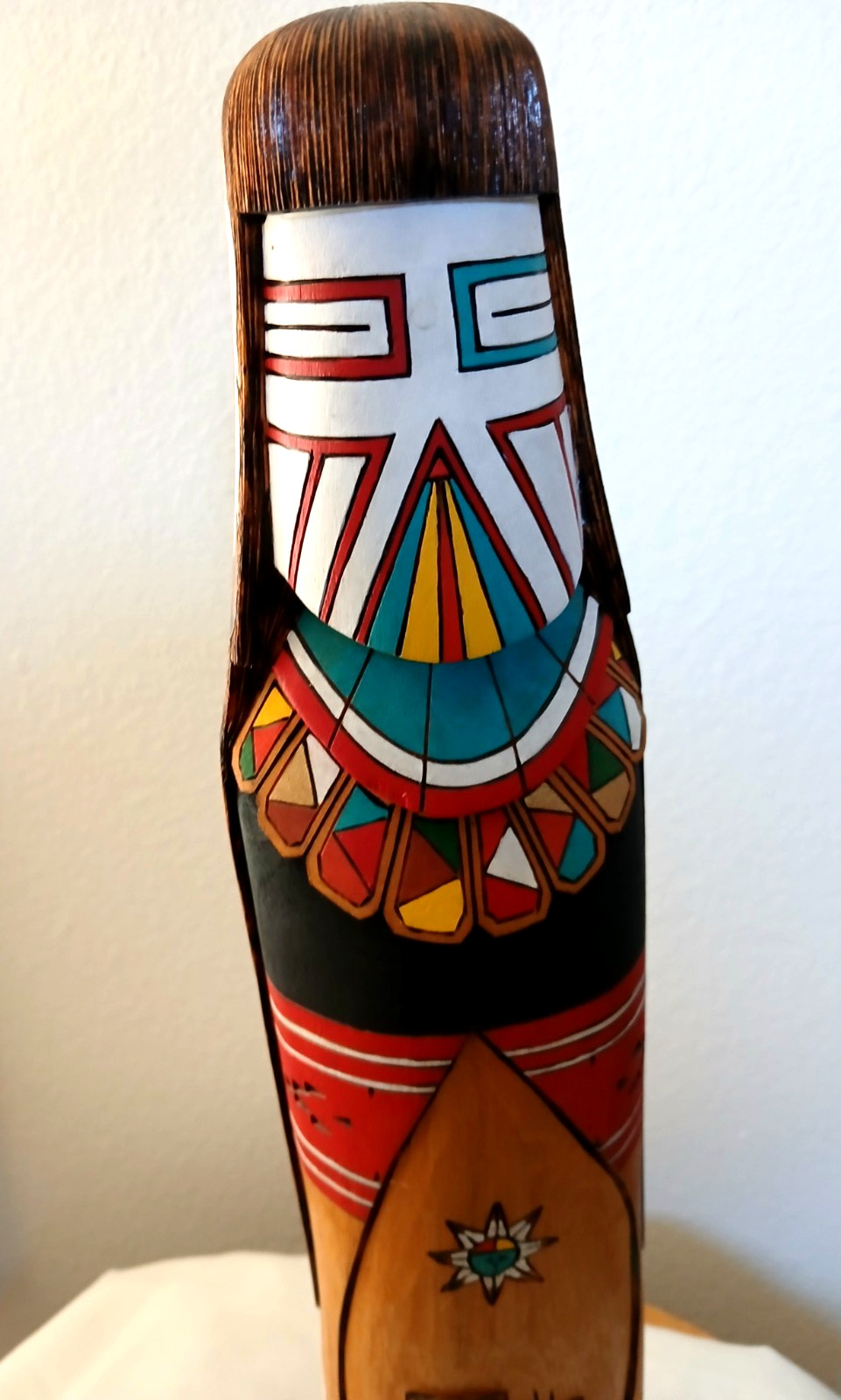 Authentic Hopi Navajo Fully Carved Cottonwood Shalaka Kachina 23" Stenson Walker