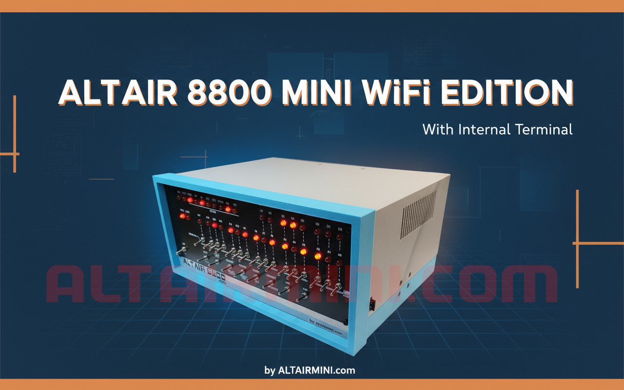 Altair 8800 Mini REPLICA Wifi - Internal Terminal Assembled And Tested