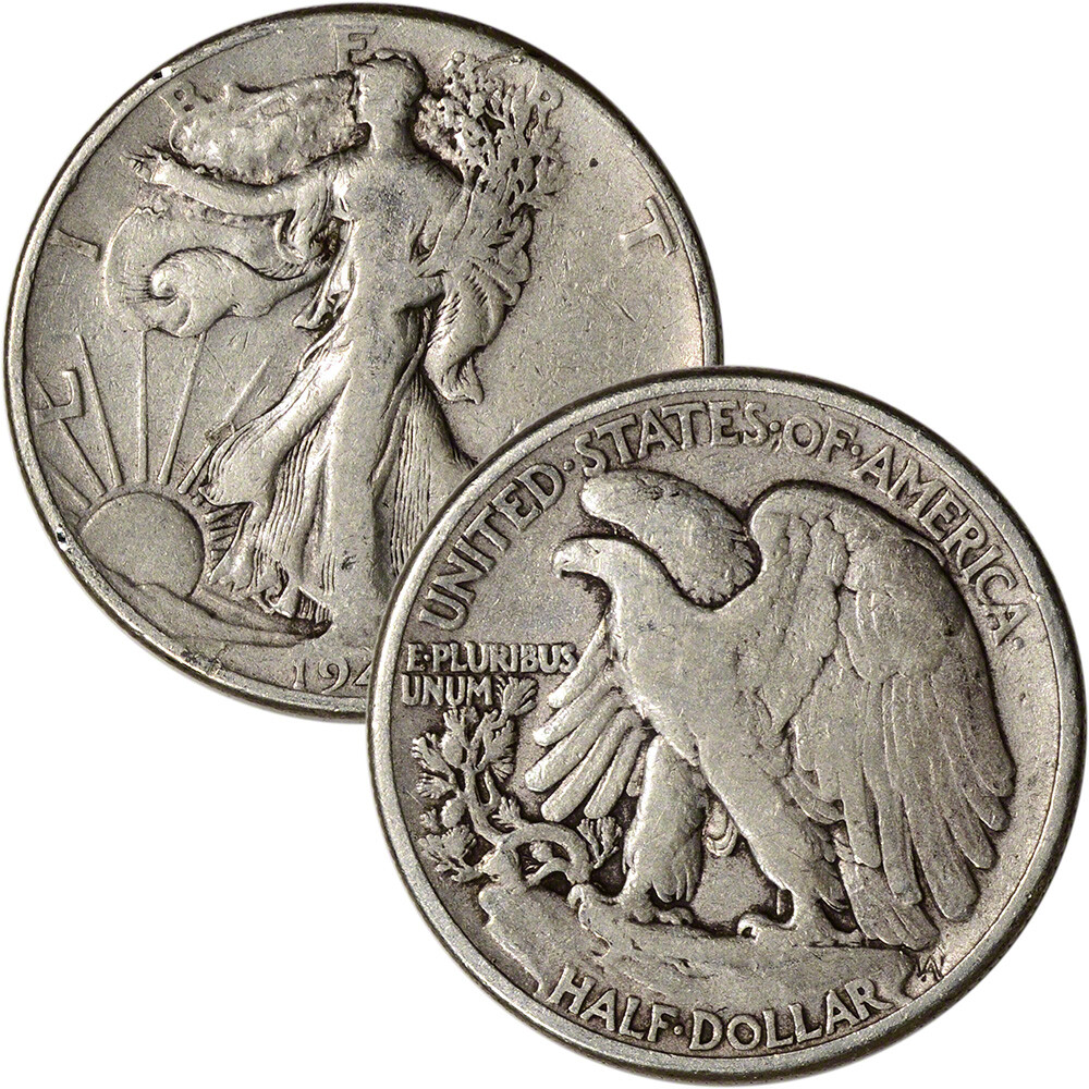 90% Silver Walking Liberty Half Dollars - Roll of 20 - $10 Face Value