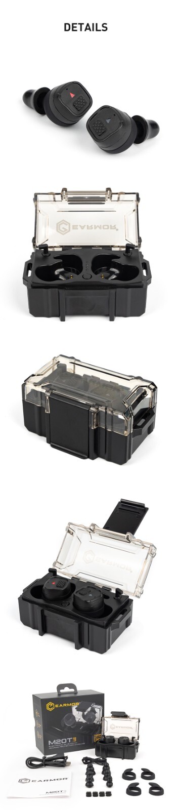 EARMOR M20T Pro Electronic Shooting Ear Protection, NRR 30dB Bluetooth 5.4