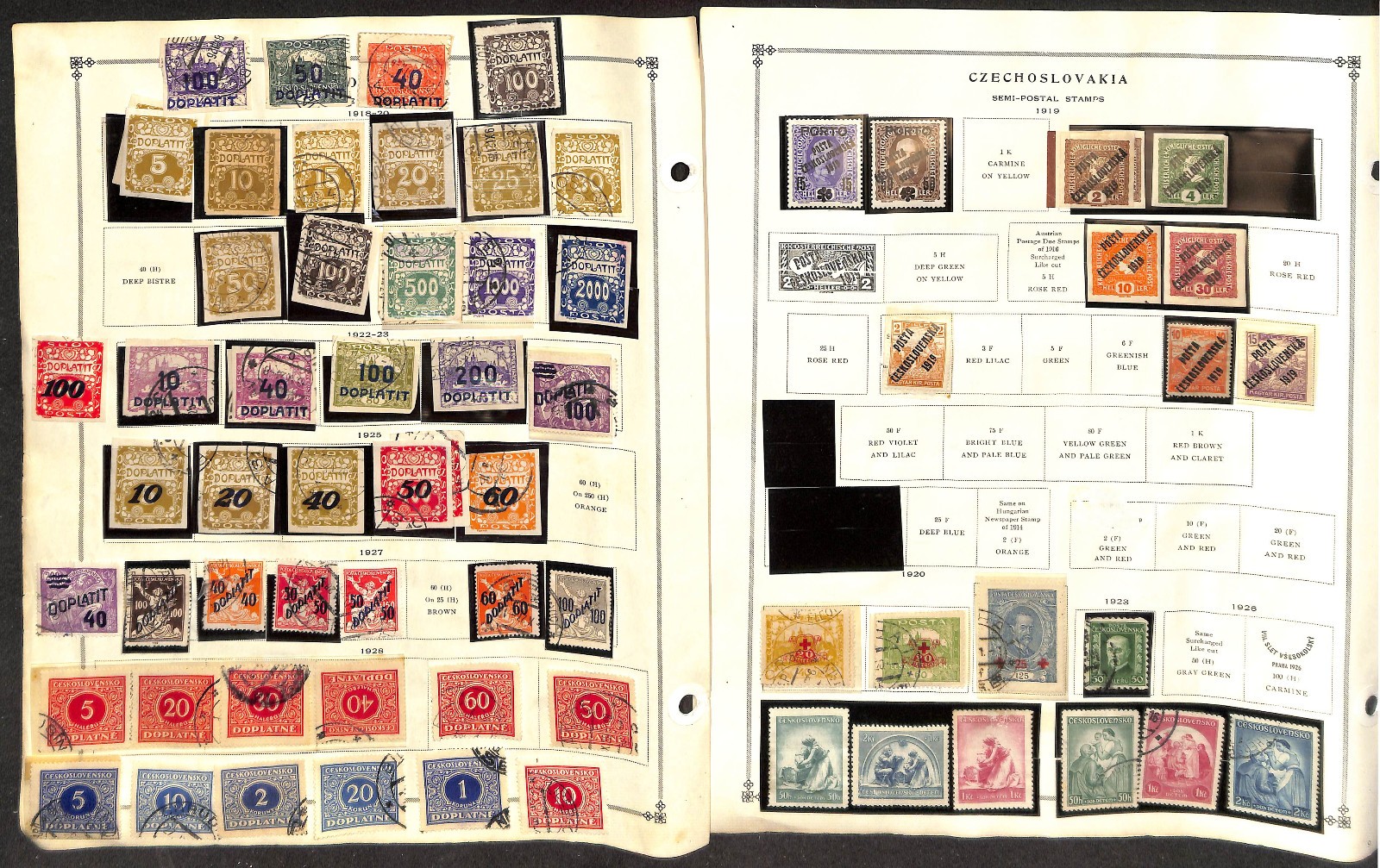 Czechoslovakia Stamp Collection on 80 Scott International Pages, 1918-1974 (CH)