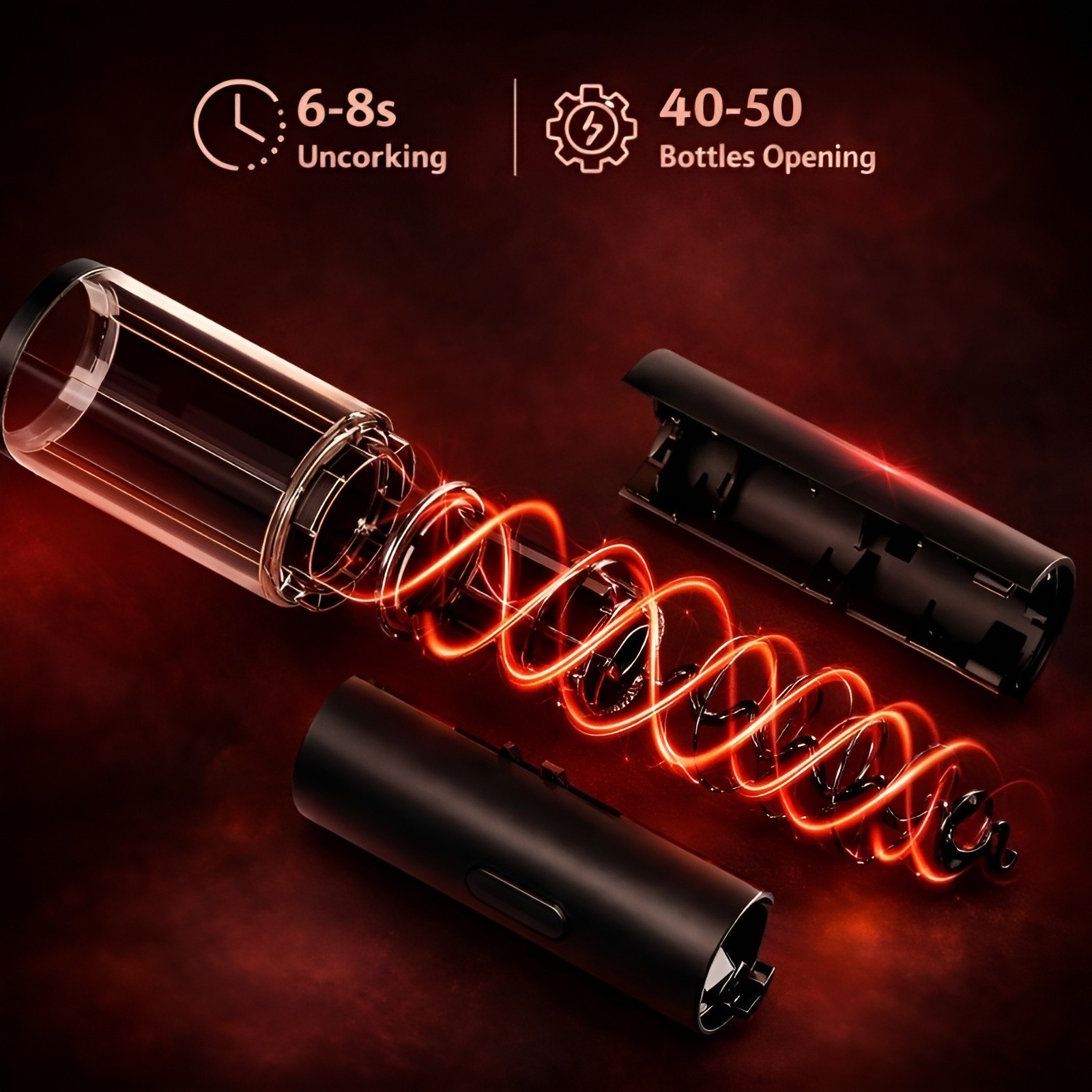 Electric Wine Bottle Opener Set Rechargeable Automatic w/ Charging Base Gift