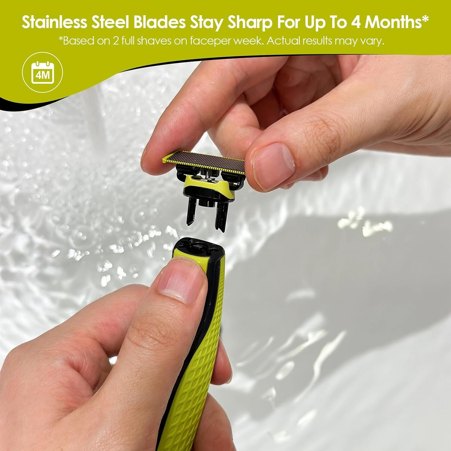 4X Blades Norelco QP210/80 OneBlade Replacement Head for QP2520 /QP6510 /QP6520