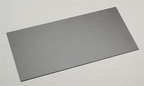 Evergreen Plastic Styrene Black Sheet .080x6x12 (1) - Model Railroad Scratch