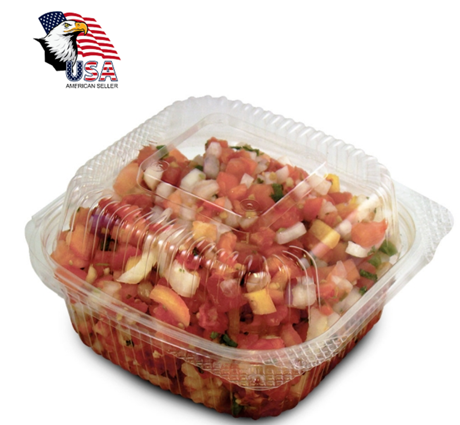 Dart 6" Clear Hinged Plastic Food Take Out To-Go / Clamshell Container 100 Pack