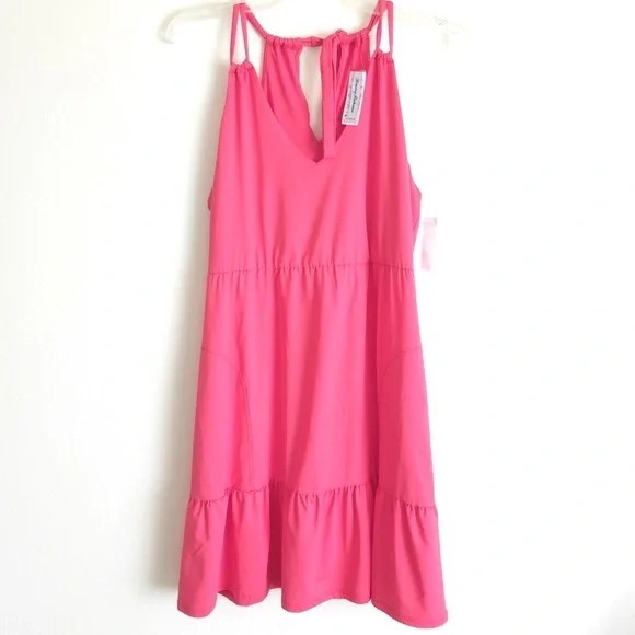 Tommy Bahama Women Dress Size Small Coral Pink Activewear Double Strap Spa