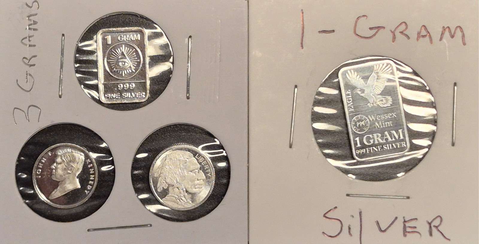 10 Gram Combo Lot - 5 Gram MONARCH Silver Eagle Bar and 5-One Gram Rounds/Bars