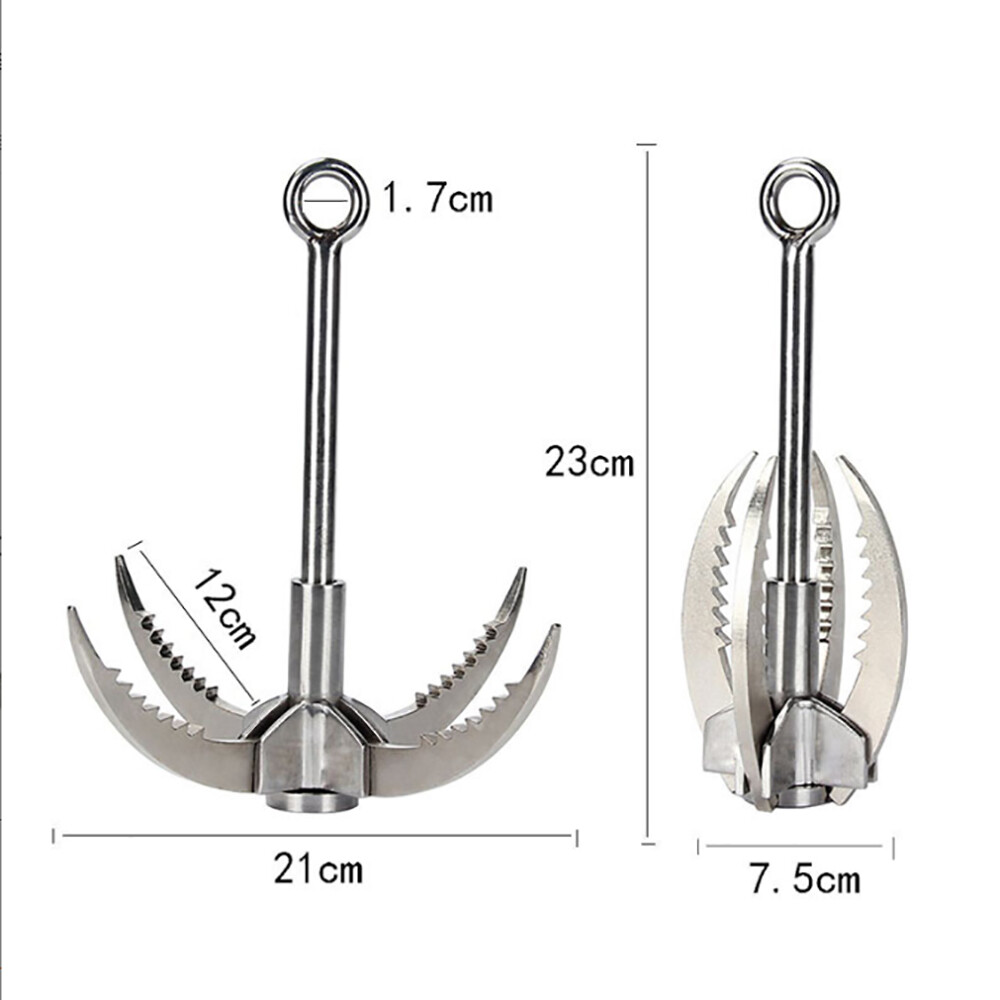 Grappling Hook Folding Survival Claw Multifunctional Stainless Steel For Outdoor