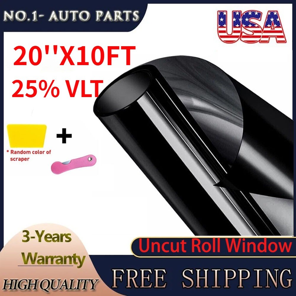 Uncut Roll 300CM Window Tint Film 25% VLT 20" x 10ft Feet Car Home Office Glass