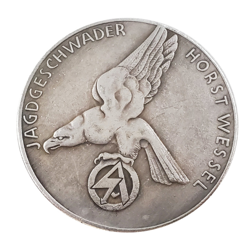 Lot 228 1939 Luftwaffe Horst Wessel Squadron Commem Medal. Third Reich, Germany