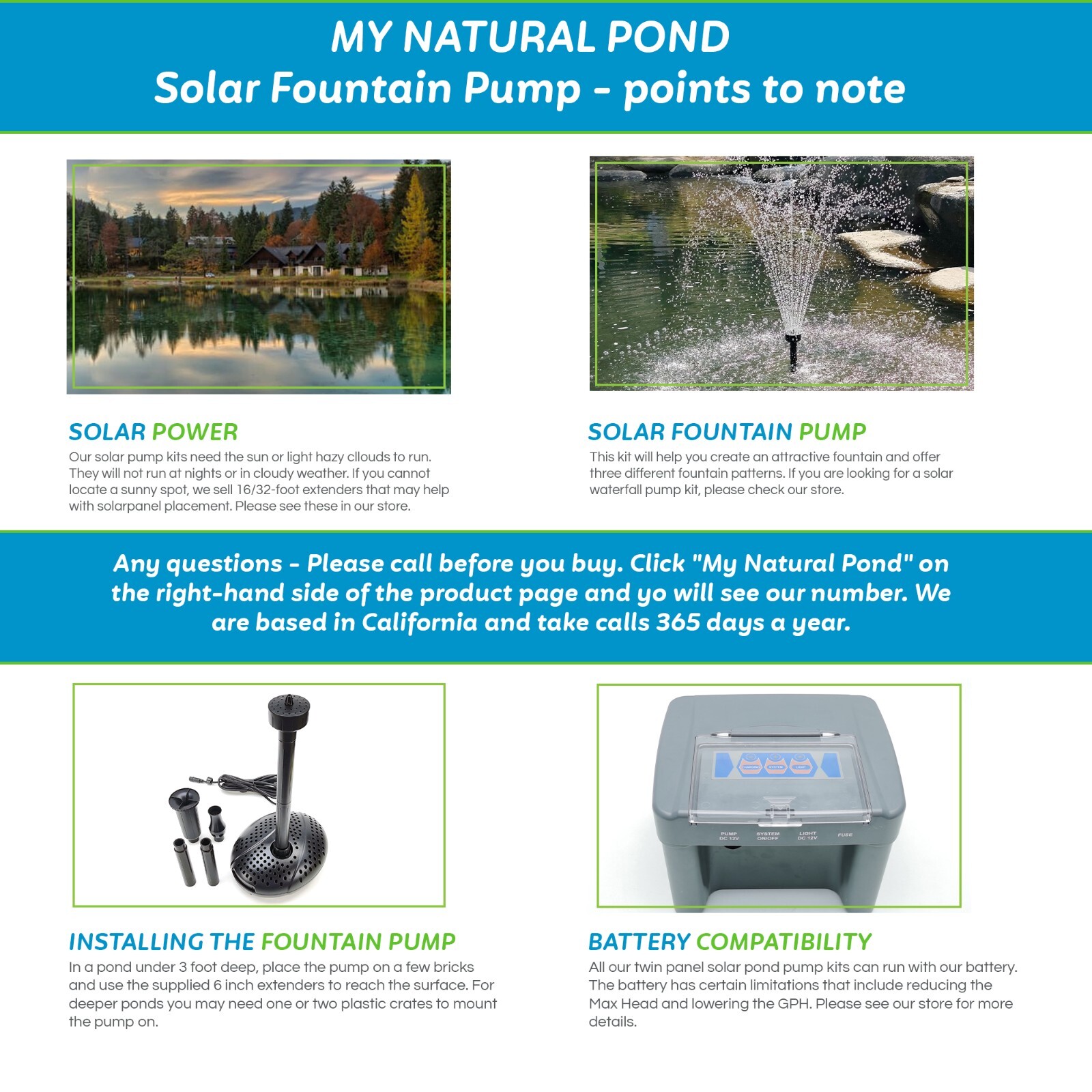 Solar Pond Fountain Pump two models 70W and 100W Complete Kits
