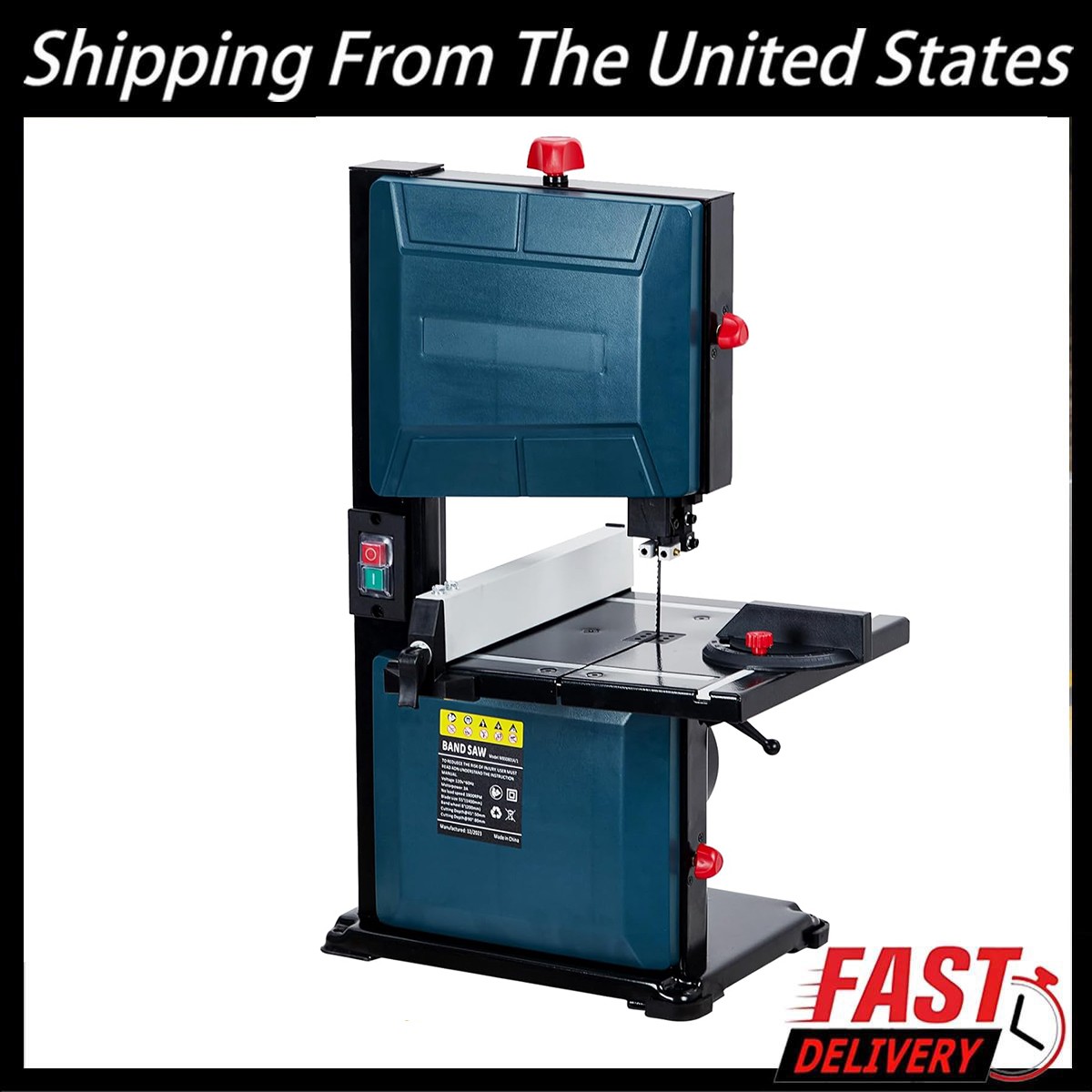 8" Benchtop Band Saw 3A & 1800RPM Adjustable Blade with Fence and Miter Gauge US