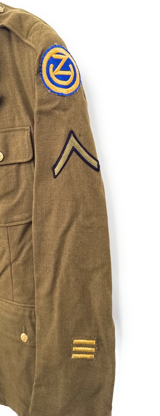 WWII Jacket 102nd Infantry PFC Honorable Discharge