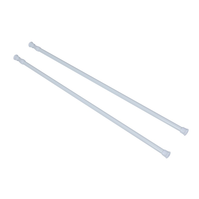 2PCS Metal Curtain Rod 15-44In Adjustable Spring Heavy-Duty Tension Curtain Rod