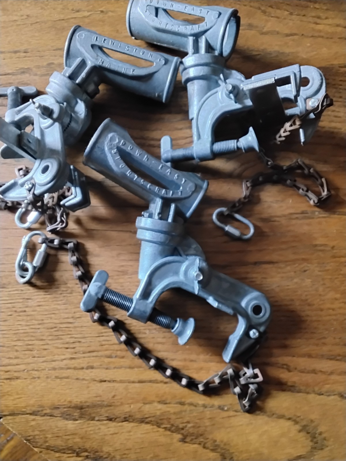 3 Vintage Down East Sportscraft Rod Holders Lewiston Maine