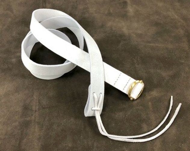 White Buff Leather Musket Sling with Buckle